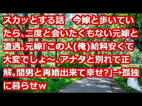 スカッとする話　今嫁と歩いていたら､二度と会いたくもない元嫁と遭遇