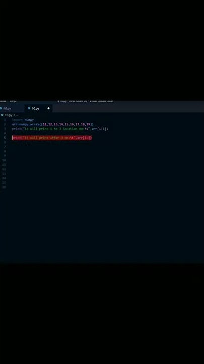 Full concept of NumPy Array Slicing in python - YouTube
