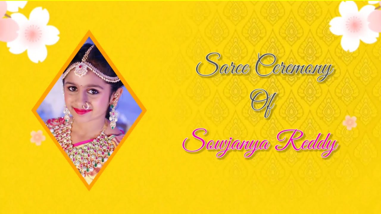 Create Half Saree Ceremony Invitation Video Telugu|Half saree invitation  video in kinemaster - YouTube