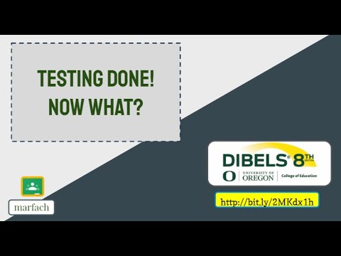 DIBELS Testing Done!  Now What?