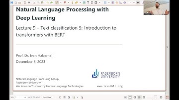 NLP with Deep Learning 09 - Text classification 5: Introduction to BERT