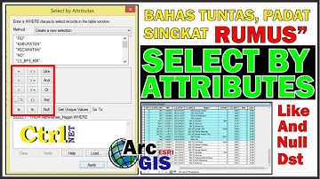 Penggunaan Rumus Select by atribut Arcgis-SQL-Query Builder