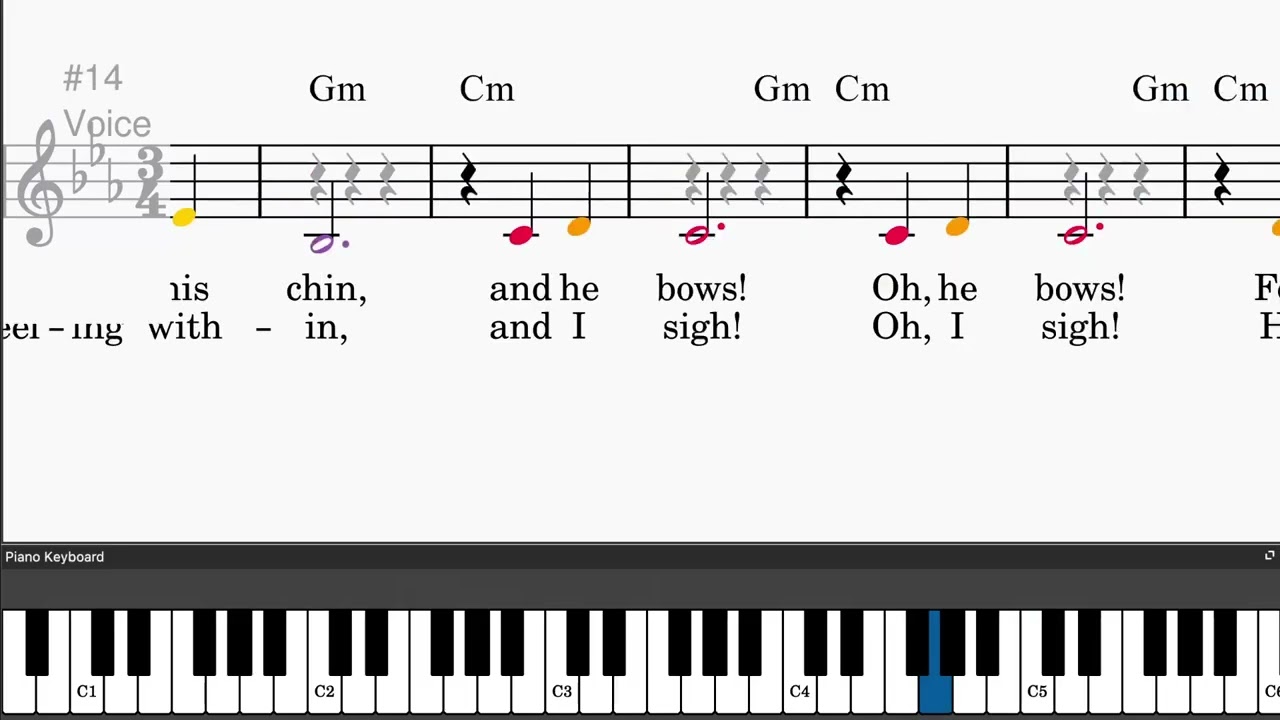 He Plays The Violin (from 1776) by Sherman Edwards - Easy piano tutorials with leadsheet and chords