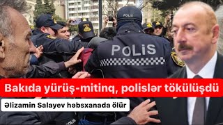 Bakıda yürüş-mitinq 30 mart. İlham Əliyev, bəsdir oğurladın, rədd ol, get