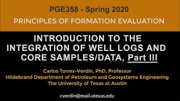 Introduction to Core Log Integration, Part 3: PGE358 Spring 2020