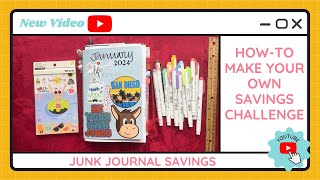 All the Pool Floats Savings Challenge Junk Journal Board Game by TracEy Monster Savings