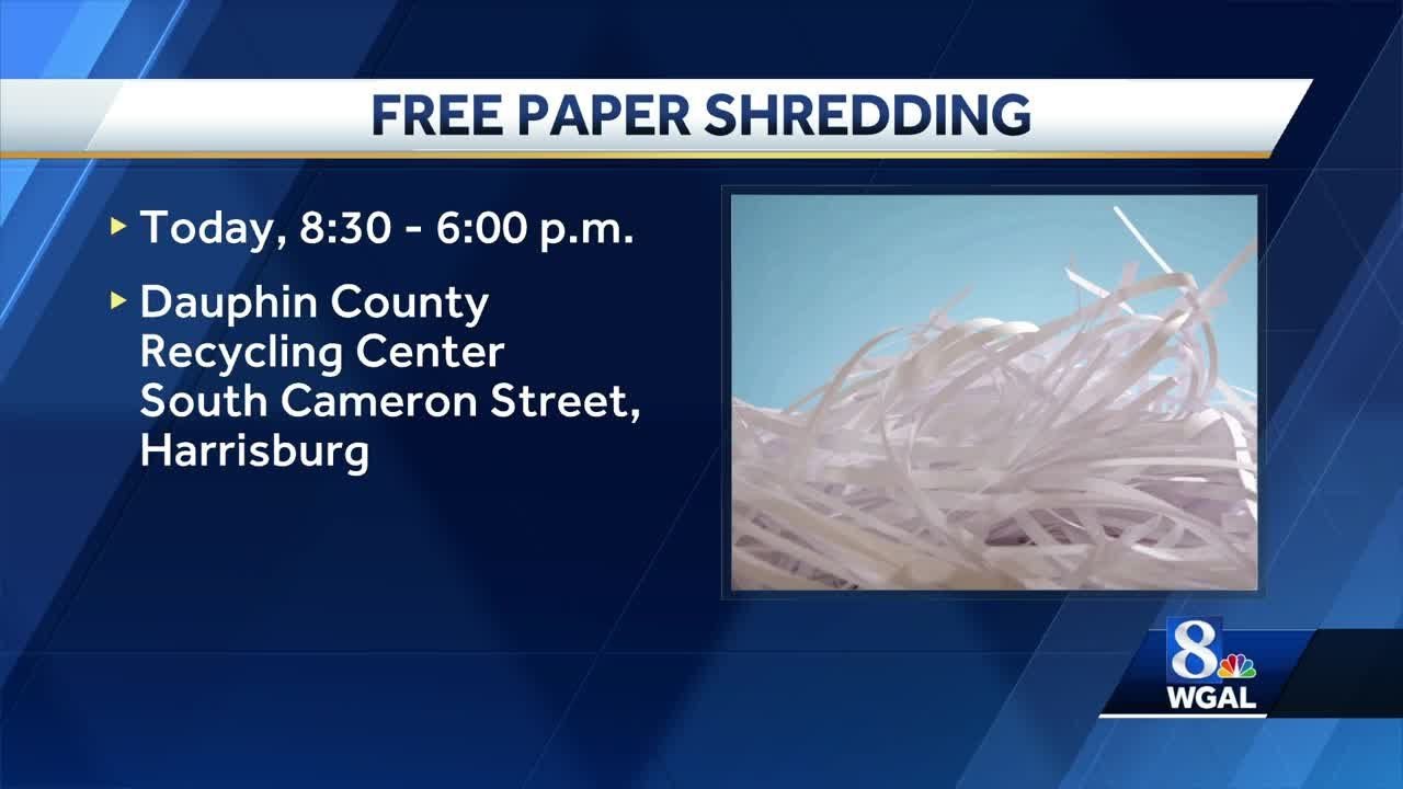 Free paper shredding today at Dauphin County Recycling Center YouTube