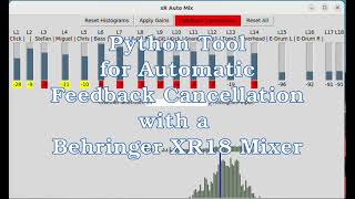 Python Behringer XR18 Feedback Cancellation