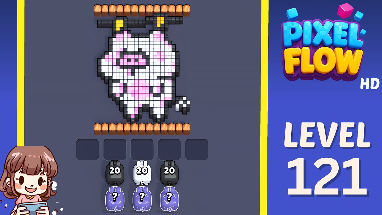 Pixel Flow Level 121 Solution Walkthrough - YouTube