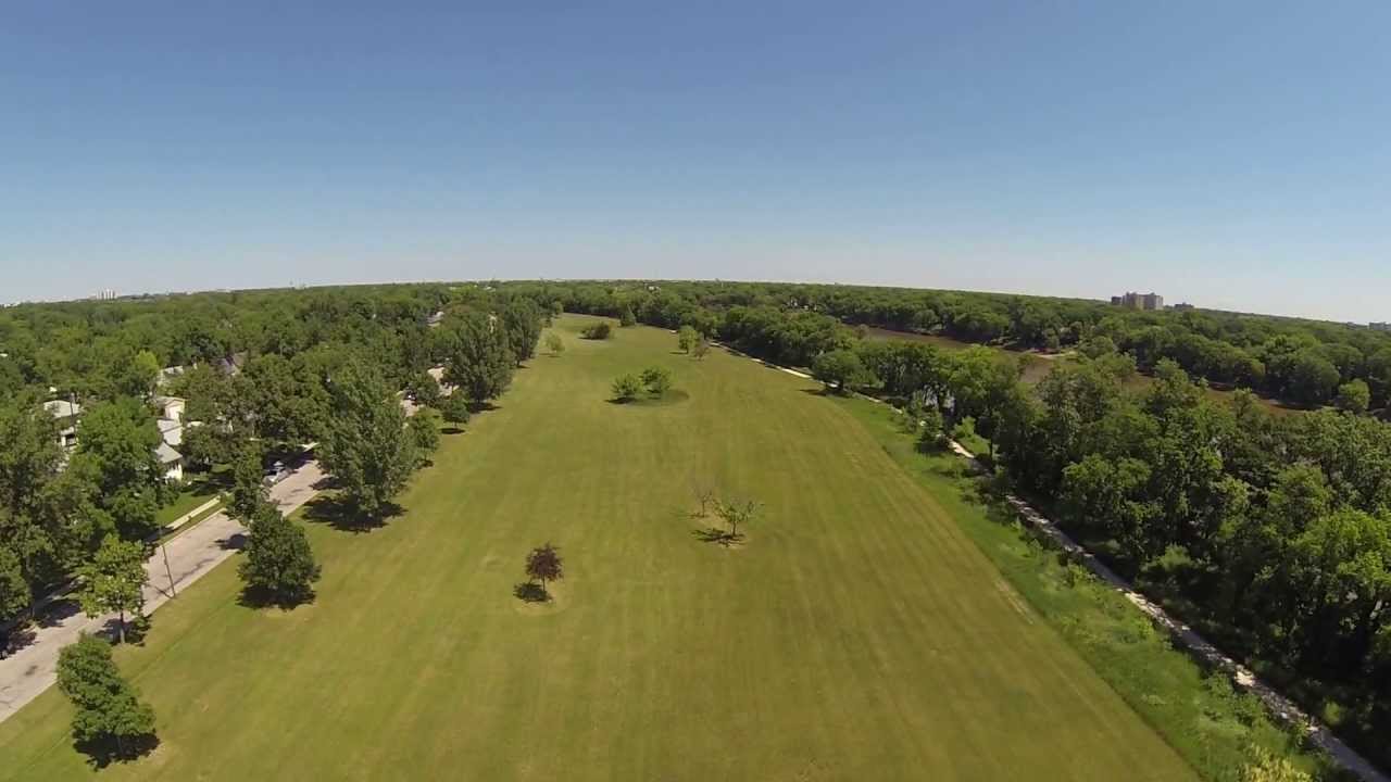 Quadcopter with GoPro at Churchill Drive Park 2