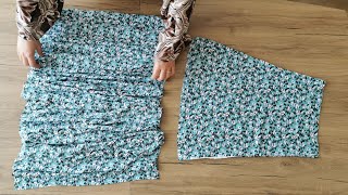 💙 Göz Kamaştıran Fırfırlı Etek Tasarımı - Dikim Aşamaları 💯 Resimi