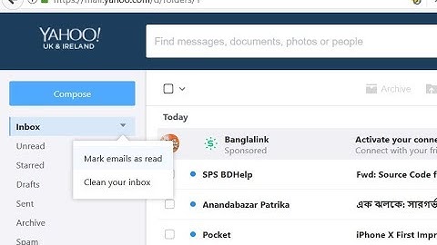 How to mark thousands of emails as read in Yahoo within a minute