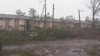 Apartment Complex damaged by likely tornado