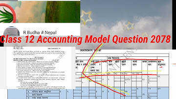 Class 12 account model question 2078 #class12accounting
