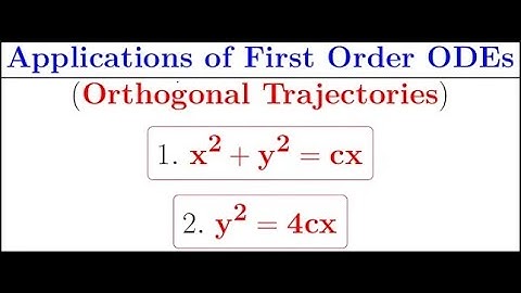 ODE How to find Orthogonal Trajectories of a family of curves