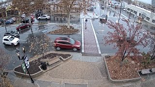 Provo Police release video of near miss of pedestrian as warning to drivers