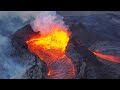 NEW LAVA TORRENT IS LEAKING FROM THE BASE OF THE VOLCANO!! AERIAL VIEW-Iceland Volcano -July 11 2021