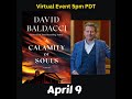 David baldacci discusses a calamity of souls