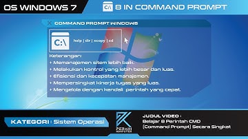 Belajar 8 Perintah CMD (Command Prompt) Secara Singkat