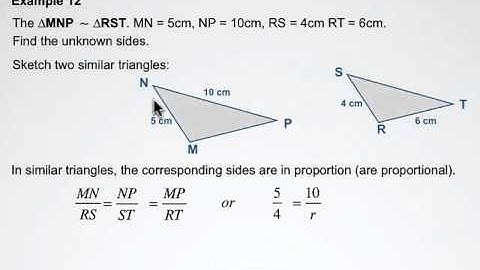 Similar Triangles: Solving for Unknown Sides Video 13