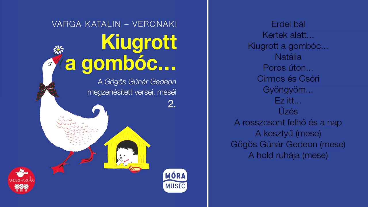 Varga Katalin - Veronaki: Kiugrott a gombóc... A Gőgös Gúnár Gedeon  megzenésített versei 2. - CD - V, W - CD (magyar) - Rock Diszkont - 1068  Budapest, Király u. 108.