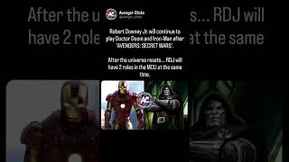 RDJ playing both Iron Man and Doctor Doom in MCU! 🤖🎭 #Marvel #RDJ  #duet #avengersforever #memes
