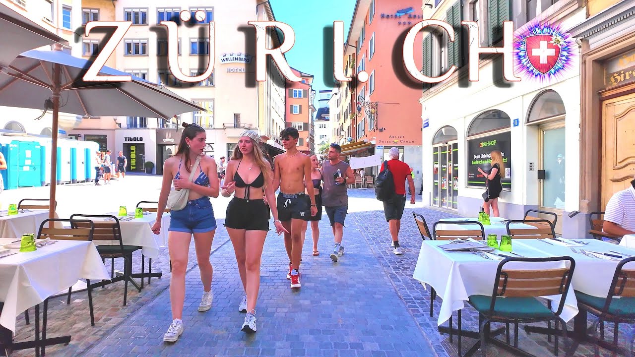 ZURICH SWITZERLAND ✨ Street Parade Day / Stroll in Old Town 4K along Niederdorf - Oberdorf 