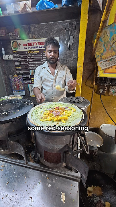 $0.60 Dosa in India 🇮🇳 #streetfood #streetfoodindia #travel