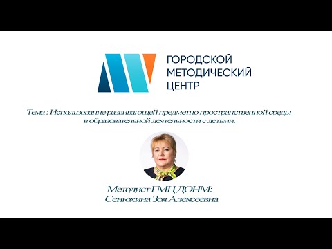 Использование развивающей предметно пространственной среды в образовательной деятельности с детьми.