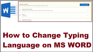 How to Change Typing Language In MS WORD screenshot 2