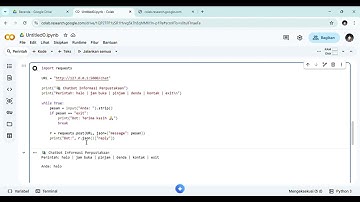 Chatbot Server dan Client menggunakan Google Colab