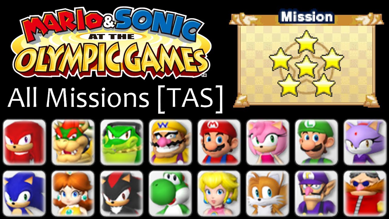 [TAS] Mario & Sonic at the Olympic Games DS - All Missions in 1:34:05.29