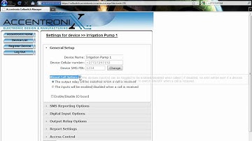 Accentronix  Cellswitch 100 demo - Pump/Irrigation Control