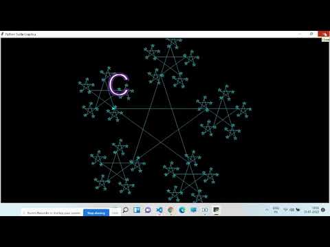 how to create Star fractal use by python turtle 🤩