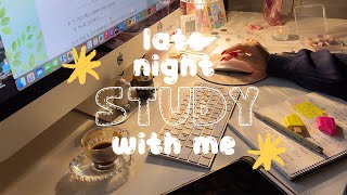 real time late night study with me ( with no music ) 45 minute  note taking , background noise