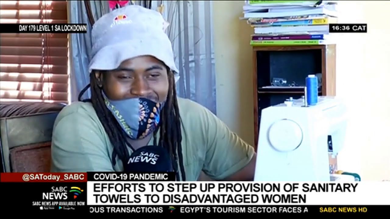 Port Elizabeth tailor designs reusable sanitary towels YouTube