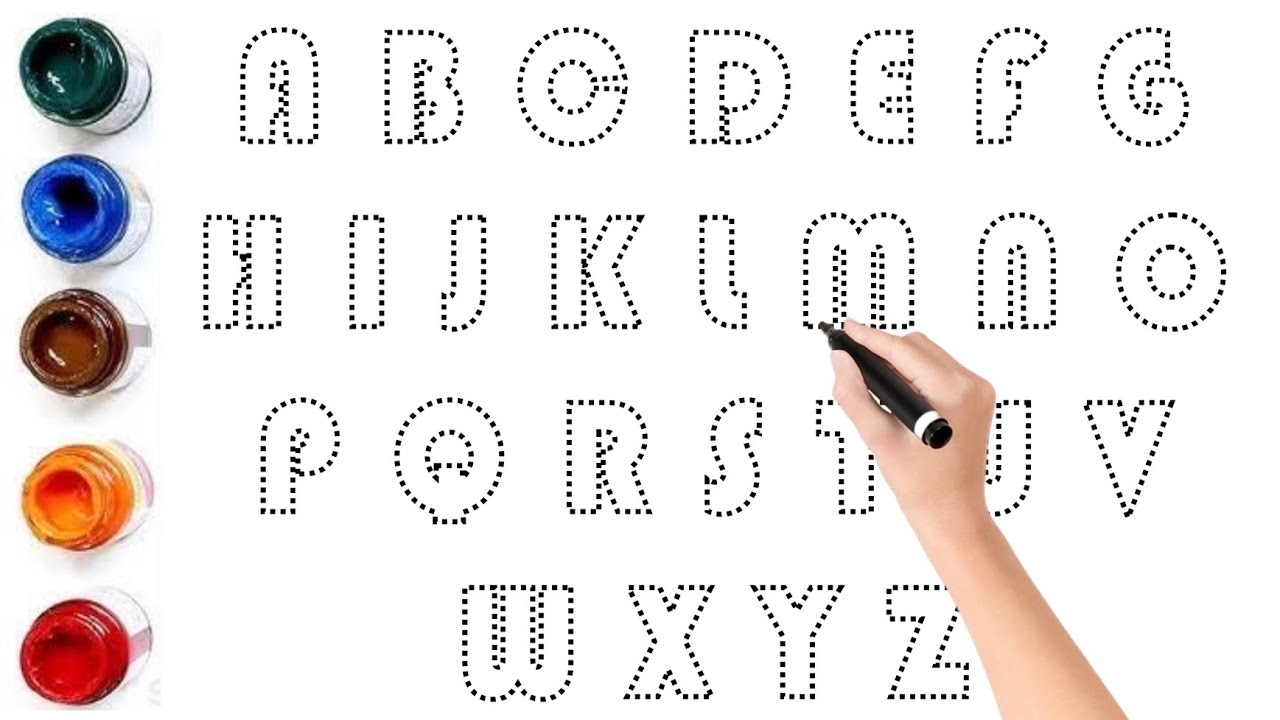 Learn to Draw and Paint Alphabet A to Z For Kids / Easy Step by Step ...