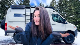 First Adventure In My NEW Van! | Winter Van Life in the Mountains