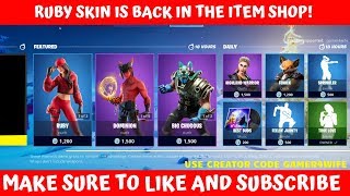Ruby Skin Back!! Fortnite Item Shop January 14, 2020