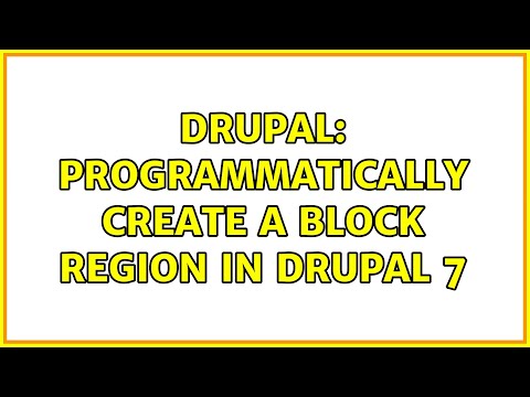 Drupal: Programmatically create