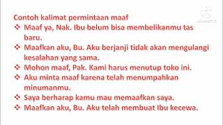 membuat kalimat permintaan maaf