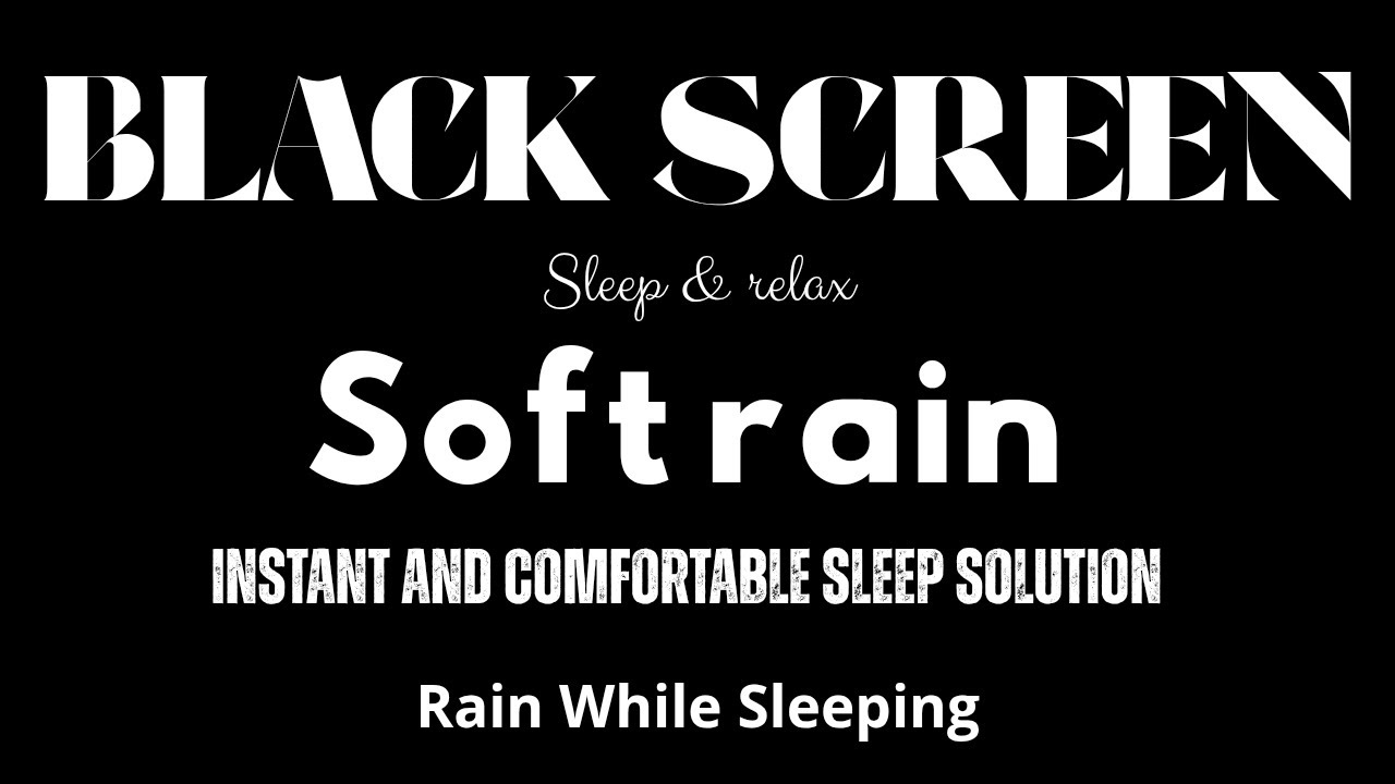 Natural Rain Sounds for Sleeping. BLACK SCREEN | Relaxing ASMR Rain Sounds