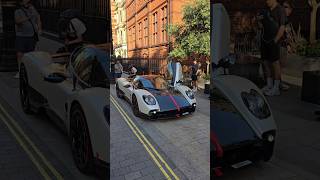 Pagani + Ferrari #automobile #london #ferrari #fast #pagani #supercar #italy #silver #speed #money