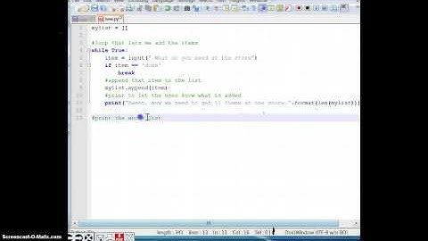 Learning Python Level 4.1: Shopping List