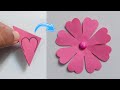 Easy paper flower craft making  beautiful paper flower craft  paper flower make step by step