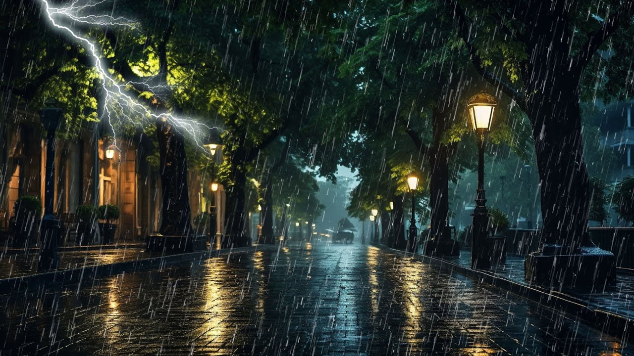 Sonido de Lluvia Relajante para Dormir - Lluvia y Truenos en carretera ...