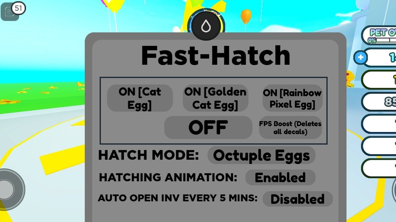 Pet Sim X Auto Hatch Script  Auto Farm, Auto Eggs, Auto Golden/rainbow &  More