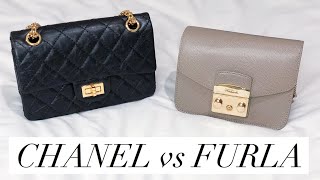 CHANEL MINI REISSUE vs FURLA METROPOLIS | Comparison Review, What fits, WHICH IS BETTER?