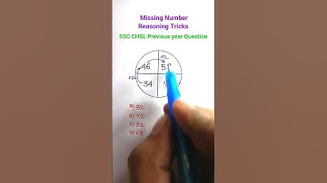 Missing Number| Reasoning Tricks in Hindi| Reasoning Classes for SSC CGL CHSL MTS CRPF RRB |#shorts