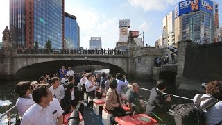 運河クルーズ試験運航　五輪見据え、外国人観光客狙い